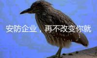 安防企业
，再不改变你就出局
