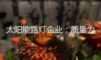 太阳能路灯企业	：质量为实力 口碑为资本