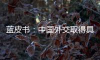 蓝皮书
：中国外交取得具有里程碑意义的成果