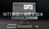 WTT美国大满贯女双决赛	
，王艺迪/蒯曼夺冠